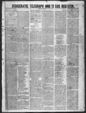 Primary view of object titled 'Democratic Telegraph and Texas Register (Houston, Tex.), Vol. 12, No. 5, Ed. 1, Monday, February 1, 1847'.