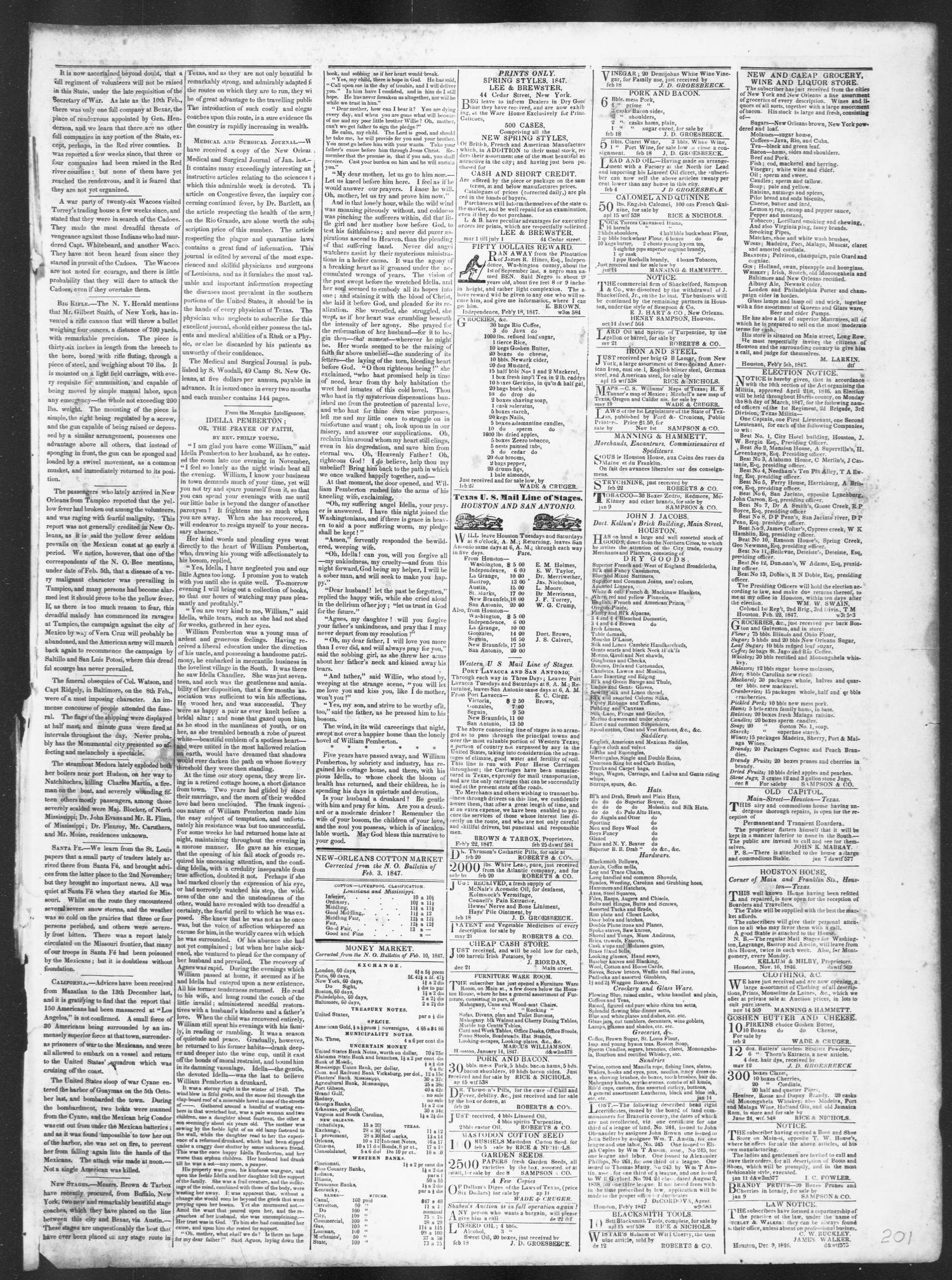 Democratic Telegraph and Texas Register (Houston, Tex.), Vol. 12, No. 9, Ed. 1, Monday, March 1, 1847
                                                
                                                    [Sequence #]: 3 of 4
                                                