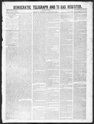 Primary view of object titled 'Democratic Telegraph and Texas Register (Houston, Tex.), Vol. 13, No. 3, Ed. 1, Thursday, January 20, 1848'.