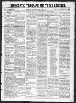 Primary view of object titled 'Democratic Telegraph and Texas Register (Houston, Tex.), Vol. 13, No. 7, Ed. 1, Thursday, February 17, 1848'.