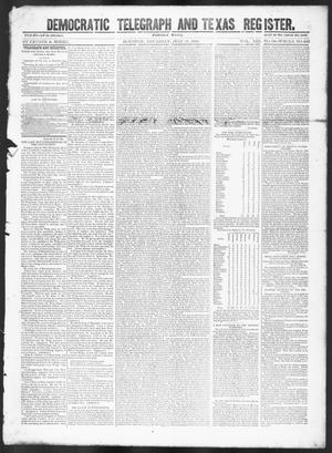 Primary view of object titled 'Democratic Telegraph and Texas Register (Houston, Tex.), Vol. 13, No. 29, Ed. 1, Thursday, July 20, 1848'.