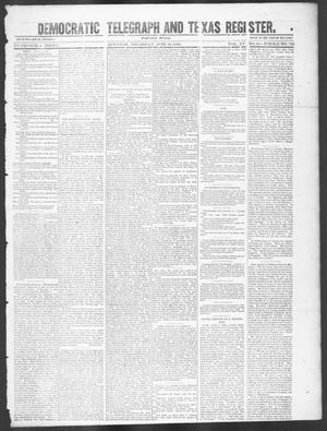 Primary view of object titled 'Democratic Telegraph and Texas Register (Houston, Tex.), Vol. 15, No. 24, Ed. 1, Thursday, June 13, 1850'.