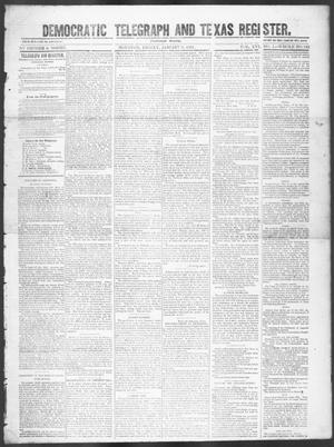 Primary view of object titled 'Democratic Telegraph and Texas Register (Houston, Tex.), Vol. 16, No. 1, Ed. 1, Friday, January 3, 1851'.