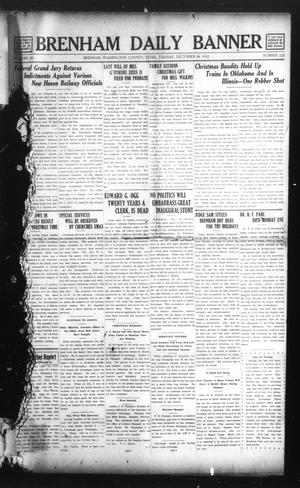 Primary view of object titled 'Brenham Daily Banner (Brenham, Tex.), Vol. 29, No. 222, Ed. 1 Tuesday, December 24, 1912'.
