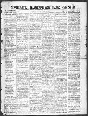 Primary view of object titled 'Democratic Telegraph and Texas Register. (Houston, Tex.), Vol. 16, No. 13, Ed. 1, Friday, March 28, 1851'.