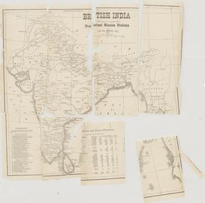 Primary view of object titled 'British India, showing the principal Protestant Mission Stations'.