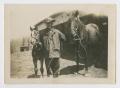 Photograph: [Photograph of Carl Brown with Horses]