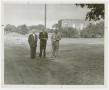 Photograph: [George Beto with two men at Lutheran Concordia College campus]