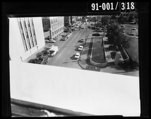 Primary view of object titled 'View from the Texas School Book Depository [Negative]'.