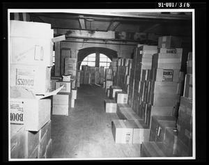 Primary view of object titled 'Boxes in the Texas School Book Depository [Print]'.