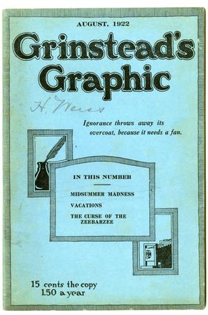 Primary view of object titled 'Grinstead's Graphic, Volume 2, Number 8, August 1922'.