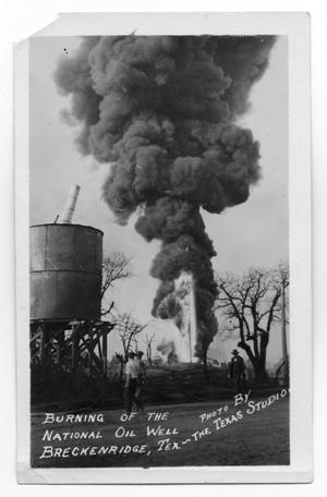Primary view of object titled 'Burning Oil Well'.
