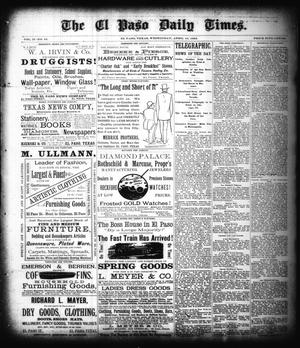 Primary view of object titled 'The El Paso Daily Times. (El Paso, Tex.), Vol. 2, No. 42, Ed. 1 Wednesday, April 18, 1883'.