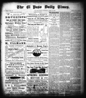 Primary view of object titled 'The El Paso Daily Times. (El Paso, Tex.), Vol. 2, No. 39, Ed. 1 Saturday, April 14, 1883'.