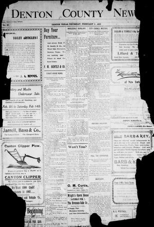 Primary view of object titled 'Denton County News. (Denton, Tex.), Vol. 11, No. 43, Ed. 1 Thursday, February 5, 1903'.