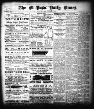 Primary view of object titled 'The El Paso Daily Times. (El Paso, Tex.), Vol. 2, No. 82, Ed. 1 Tuesday, June 5, 1883'.