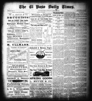 Primary view of object titled 'The El Paso Daily Times. (El Paso, Tex.), Vol. 2, No. 41, Ed. 1 Monday, April 16, 1883'.