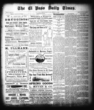 Primary view of object titled 'The El Paso Daily Times. (El Paso, Tex.), Vol. 2, No. 44, Ed. 1 Saturday, April 21, 1883'.