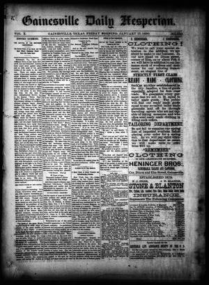 Primary view of object titled 'Gainesville Daily Hesperian. (Gainesville, Tex.), Vol. 10, No. 350, Ed. 1 Friday, January 17, 1890'.