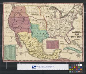 Primary view of object titled 'Phelp's Ornamental Map of the United States and Mexico'.
