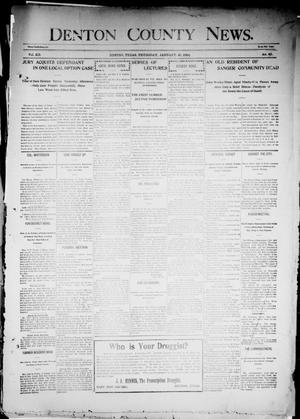 Primary view of object titled 'Denton County News. (Denton, Tex.), Vol. 12, No. 41, Ed. 1 Thursday, January 21, 1904'.