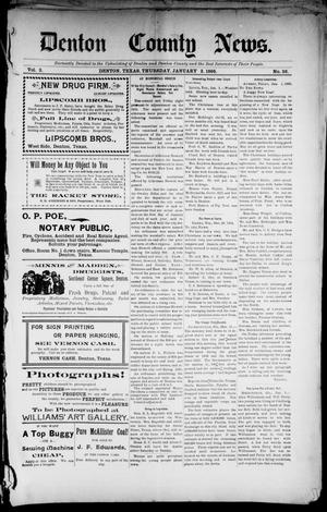 Primary view of object titled 'Denton County News. (Denton, Tex.), Vol. 3, No. 36, Ed. 1 Thursday, January 3, 1895'.