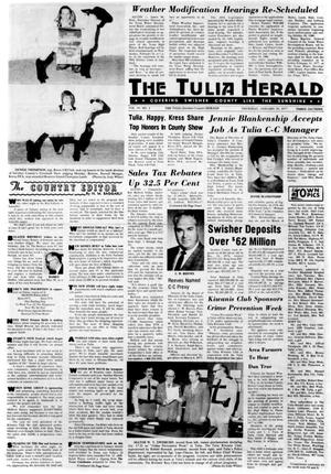 Primary view of object titled 'The Tulia Herald (Tulia, Tex.), Vol. 69, No. 3, Ed. 1 Thursday, January 20, 1977'.