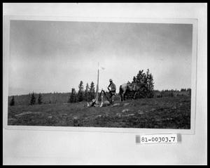 Primary view of object titled 'Surveyor With Horse and Survey Equipment'.