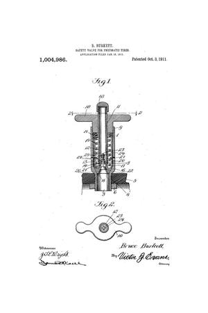 Primary view of object titled 'Safety-Valve for Pneumatic Tires.'.