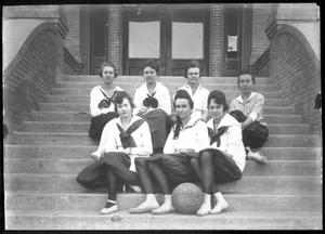 Primary view of object titled '[The Championship Girls Basketball Team (1918) from Richmond]'.