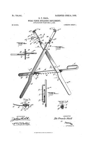 Primary view of object titled 'Wire Fence Building Implement'.