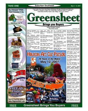 Primary view of object titled 'Greensheet (Houston, Tex.), Vol. 38, No. 158, Ed. 1 Tuesday, May 8, 2007'.