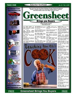 Primary view of object titled 'Greensheet (Houston, Tex.), Vol. 37, No. 614, Ed. 1 Tuesday, January 30, 2007'.