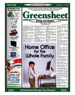 Primary view of object titled 'Greensheet (Houston, Tex.), Vol. 38, No. 374, Ed. 1 Tuesday, September 11, 2007'.