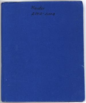 Primary view of object titled '[Woman's Wednesday Club Minutes, 2002-2004]'.