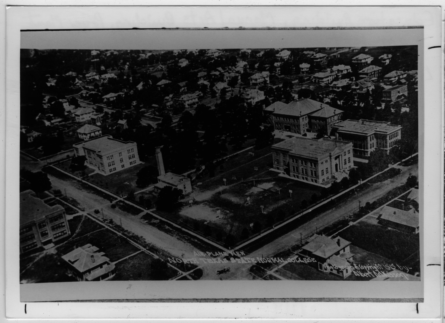 North Texas State Normal College, aerial view, 1919
                                                
                                                    [Sequence #]: 1 of 1
                                                