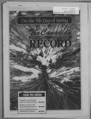 Primary view of object titled 'The Canadian Record (Canadian, Tex.), Vol. 3, No. 13, Ed. 1 Thursday, March 29, 2001'.