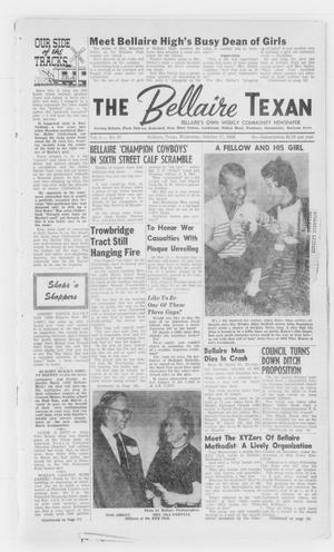 Primary view of object titled 'The Bellaire Texan (Bellaire, Tex.), Vol. 3, No. 37, Ed. 1 Wednesday, October 17, 1956'.