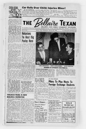Primary view of object titled 'The Bellaire Texan (Bellaire, Tex.), Vol. 7, No. 1, Ed. 1 Wednesday, February 24, 1960'.