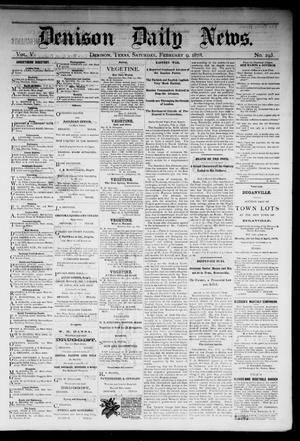 Primary view of object titled 'Denison Daily News. (Denison, Tex.), Vol. 5, No. 293, Ed. 1 Saturday, February 9, 1878'.