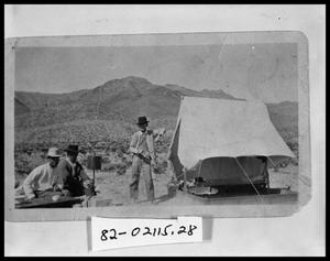 Primary view of object titled 'Three Men by Tent'.