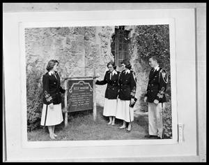 Primary view of object titled 'Four Students in Uniform by Window'.