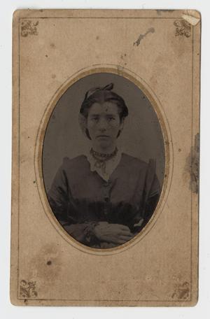 Primary view of object titled '[Tintype Portrait of a Woman]'.