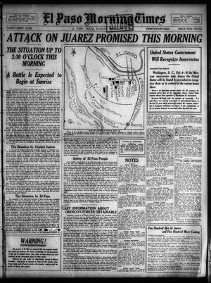 Primary view of object titled 'El Paso Morning Times (El Paso, Tex.), Vol. 31, Ed. 1 Sunday, February 5, 1911'.