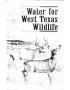 Book: Water for West Texas Wildlife
