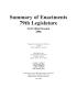 Book: Texas Legislature Summary of Enactments: 79th Legislature, 3rd Called…