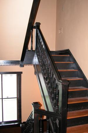 Primary view of object titled 'Jeff Davis County Courthouse, detail of stairway'.