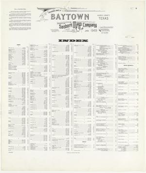 Primary view of object titled 'Baytown 1949 - Index'.