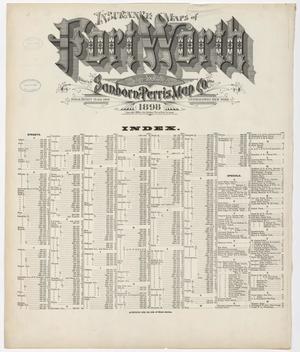 Primary view of object titled 'Fort Worth 1898 - Index'.