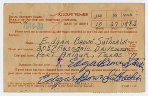 Primary view of object titled '[Social Security Board Postcard]'.